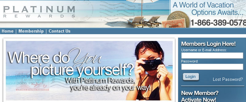 Click to visit Platinum Rewards site